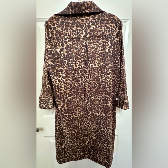 NWT Preston & York Leopard Print Collared Dress with Stunning Cuffs Size 8 - Picture 7 of 9